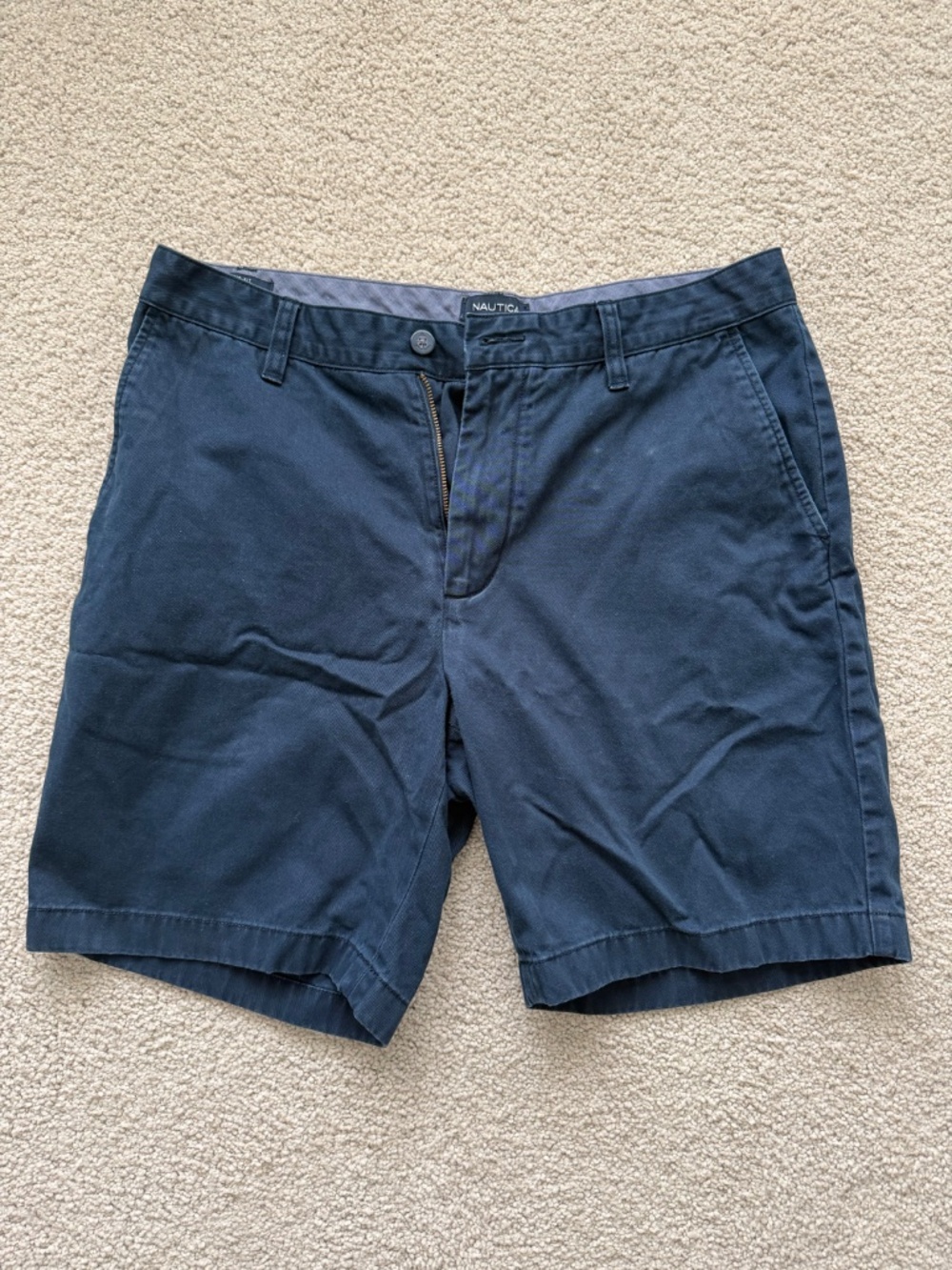Nautica Classic Fit Deck Short Navy Chino 33W